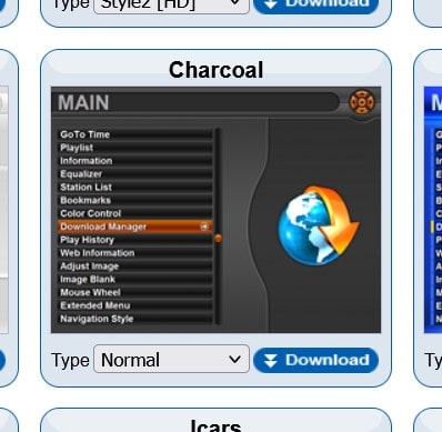 Скачать скин главного навигатора Zoom Player